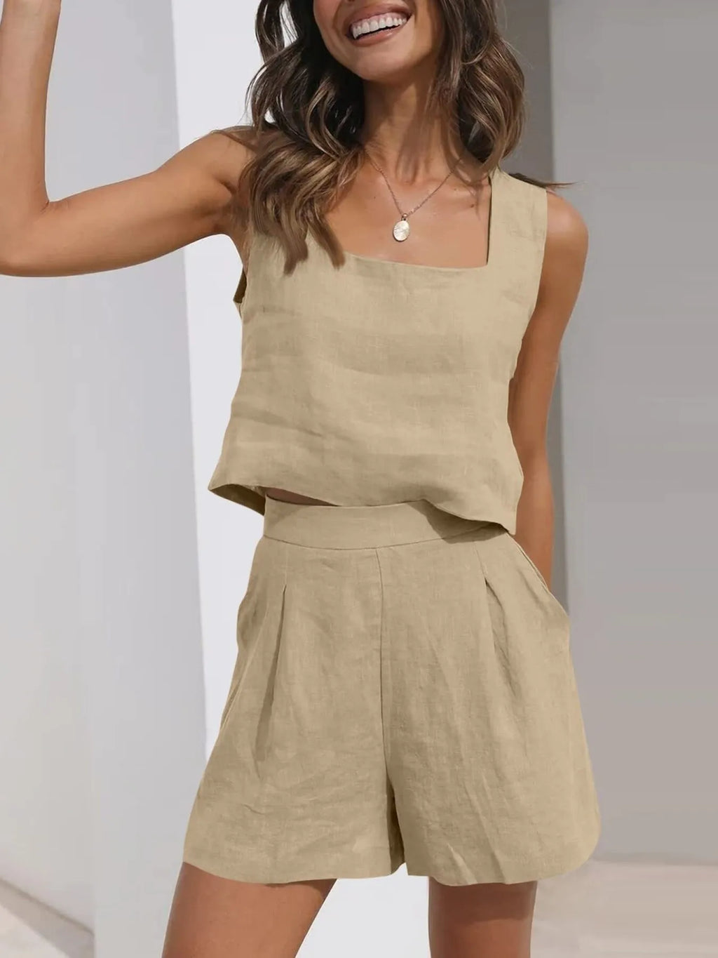 Square Neck Tank and Shorts Set a78a3d4ccc6948ecbe66128d0305cd74-Max-Origin