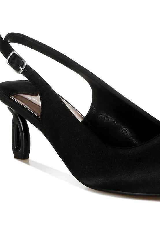 Vinca Satin Pointed Toe Slingbacks a79152fe-7633-4bdd-98c1-1394ac420954