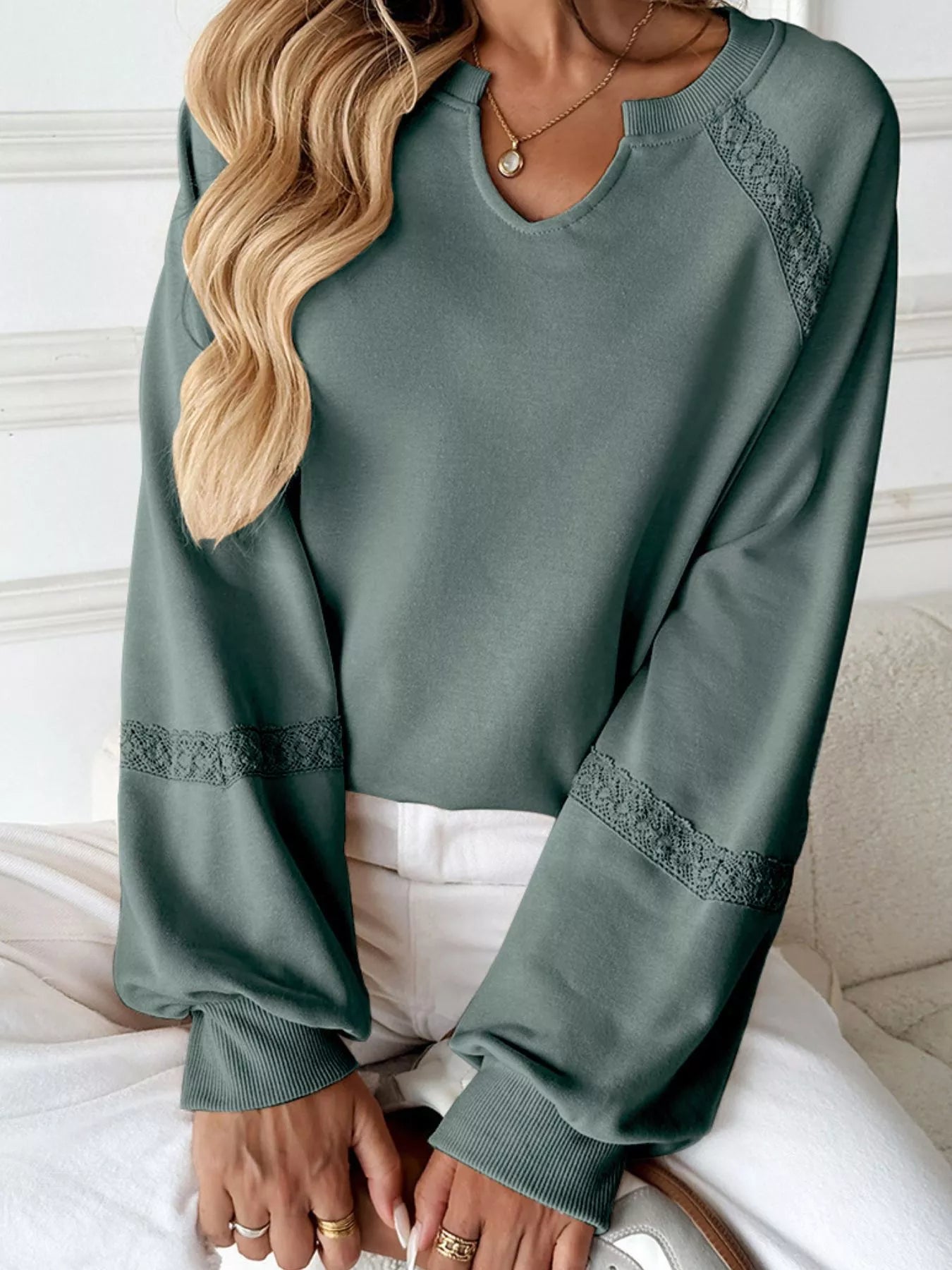 Notched Raglan Sleeve Sweatshirt a7a77271-1621-4f80-b374-29d02dabba51-Max-Origin