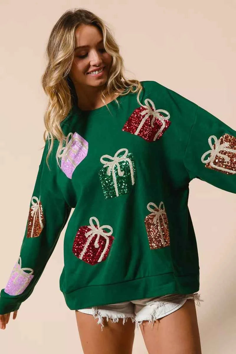 BiBi Sequin Christmas Gift Box Embroideries Pullover a7a9fd53bc2047009b0b8fa875f5df92-Max-Origin