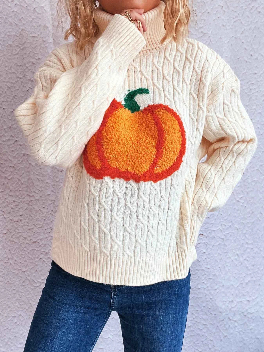 Pumpkin Turtleneck Long Sleeve Sweater a7ab34f616054b3b8cf6a94eecf108d7-Max-Origin