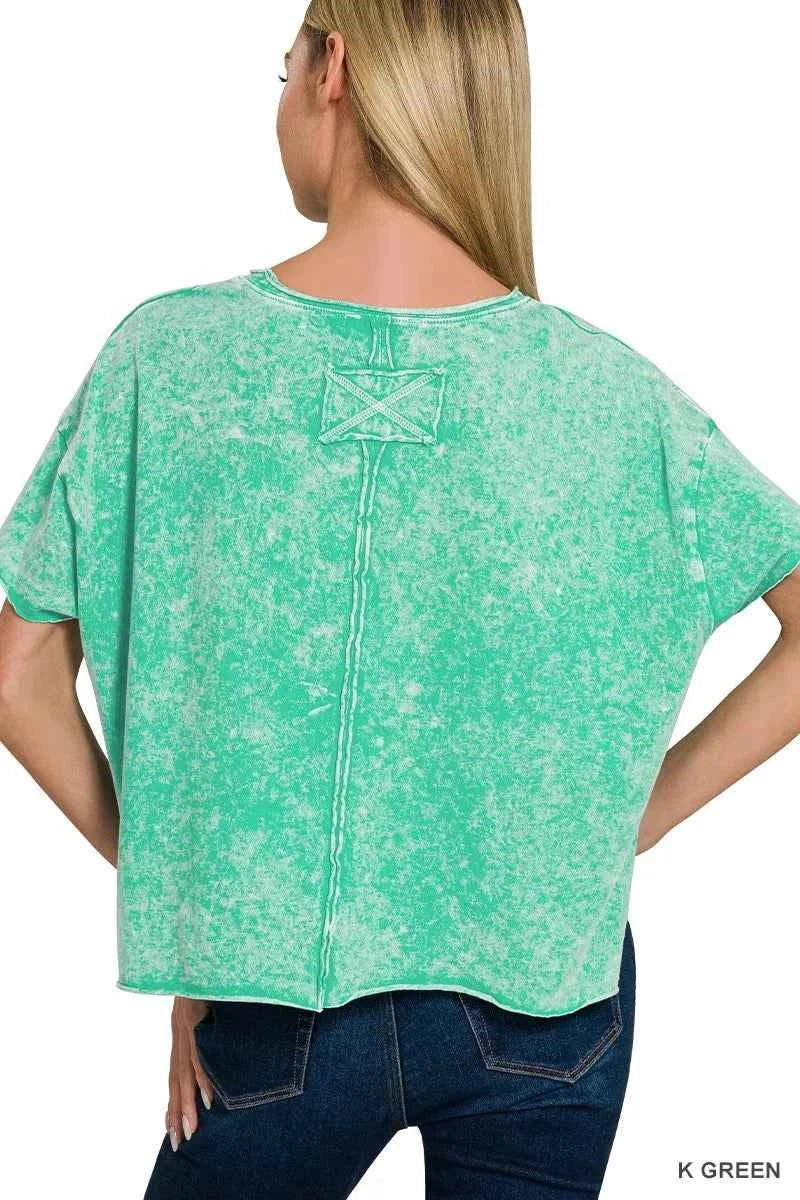 Zenana Halo Washed Cotton Short Sleeve Top a7b6c9676b954e7196ff4064b23b2788-Max-Origin