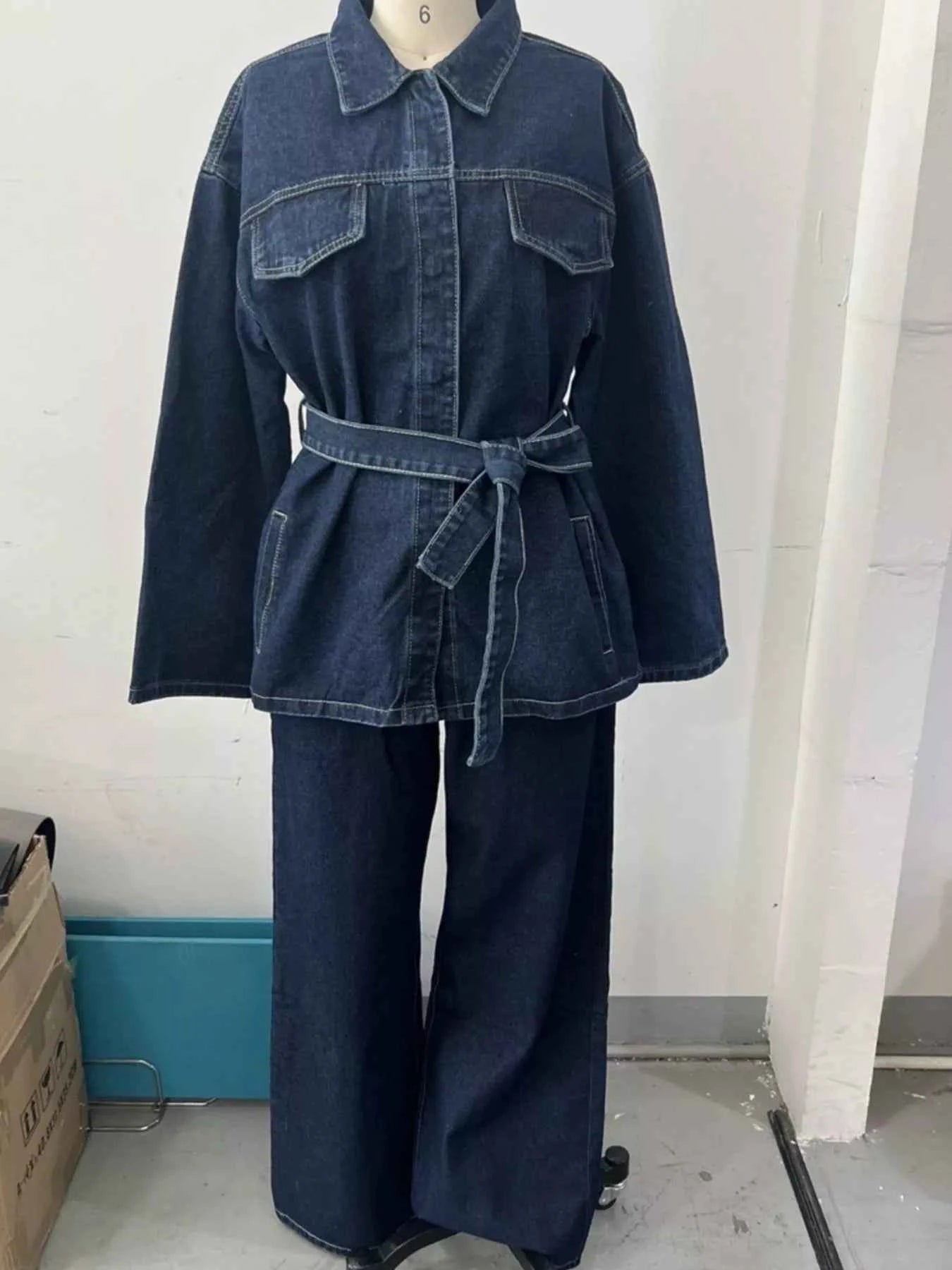 Button Up Long Sleeve Top and Jeans Denim Set a7d61959-96e1-4114-bb43-4f9b863e7d08-Max-Origin