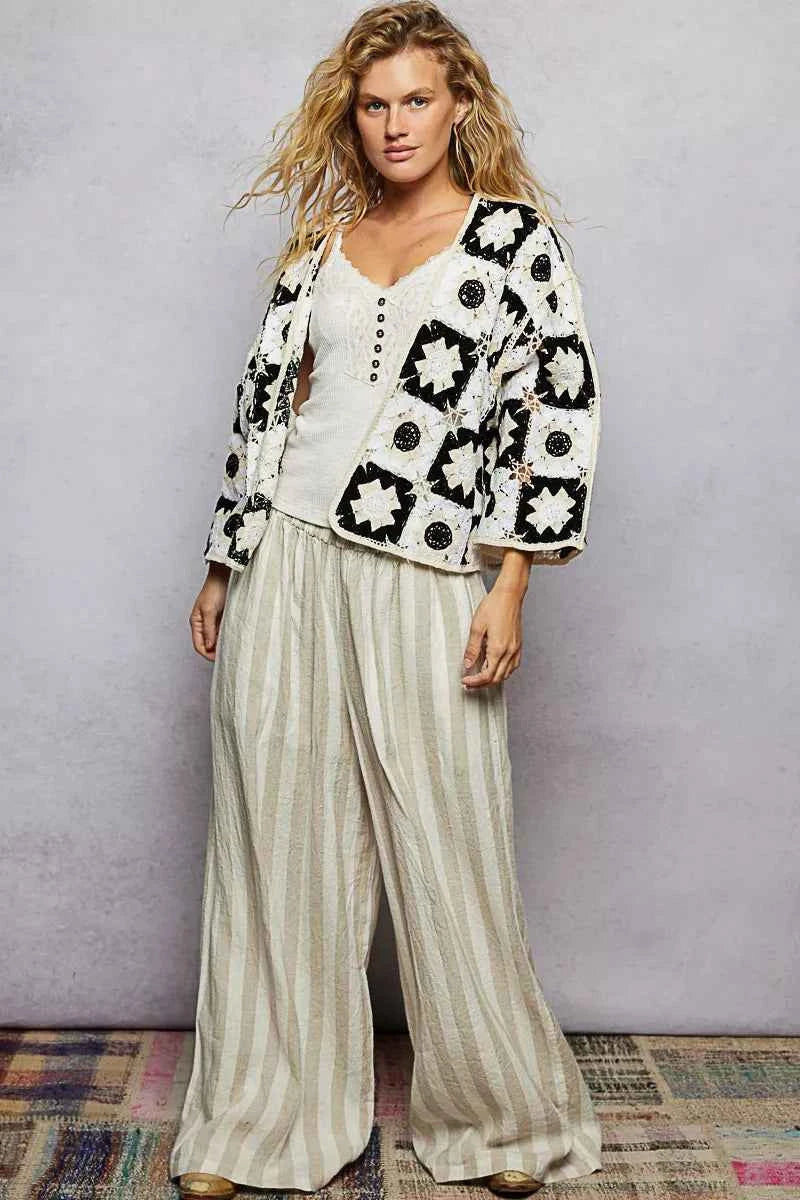 POL Open Front Cardigan with Varied Patterns a7e9e7a7-9f40-4e51-8b98-84f6b75ecbc7-Max-Origin