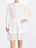 Full Size Lace Layered Long Sleeve Dress Plus Size White a7f63e51-ad46-4cfc-b219-609ce7a18c9f-Max-Origin