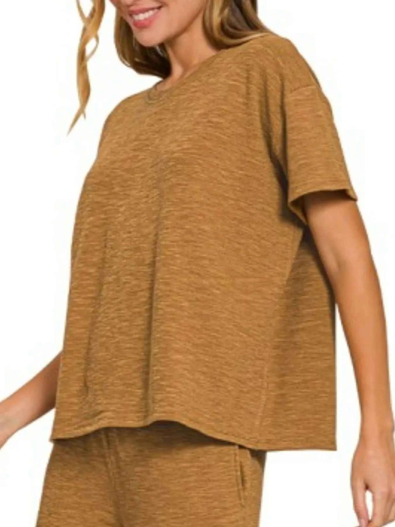Zenana Slub Short Sleeve T-Shirt and Pants Set a801c84f-02ee-49d4-9fa6-bc2b20eebba3-Max-Origin