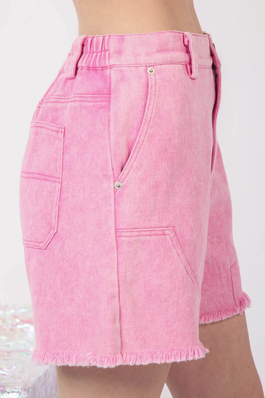 VERY J Washed Raw Hem Denim Shorts a80720e7-7c3f-4a4b-ab88-91630a441fb6-Max