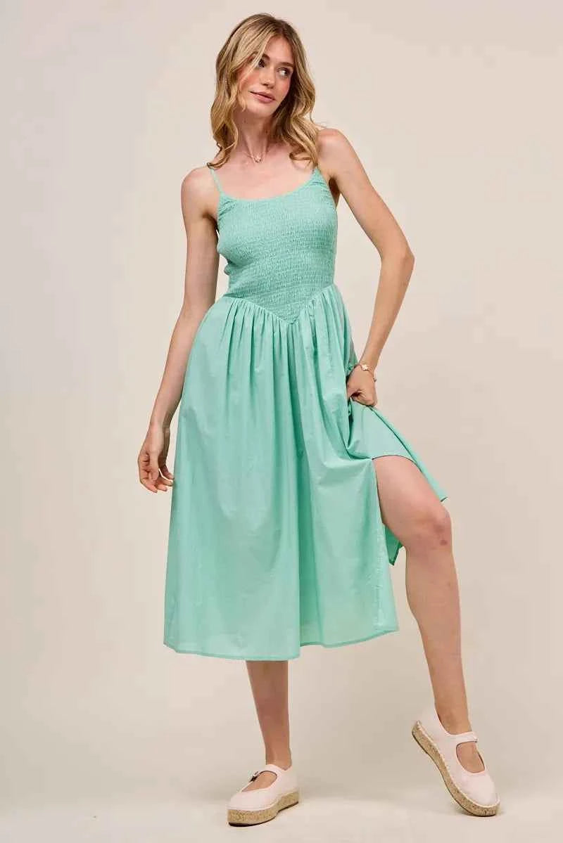 SO ME Smocked Sleeveless Casual Everyday Dress With Slit a821135f02954dd4aae42af991db83a5-Max-Origin