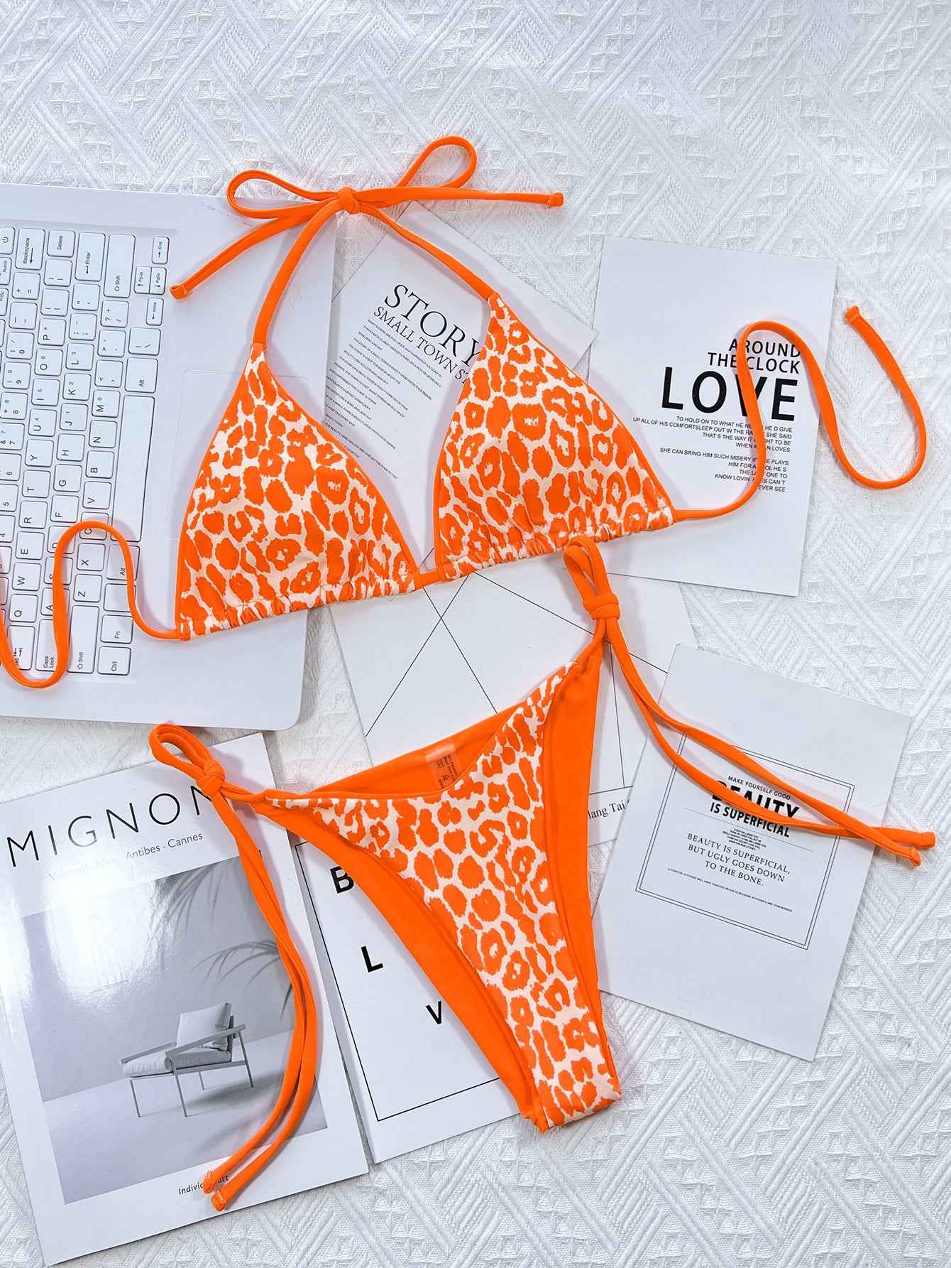 Leopard Print Halter Neck Tie Side Bikini Set a824ef952acd47bbbf0eb3a45a754e3a-Max