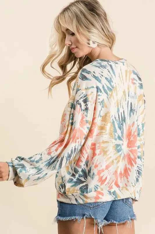 BiBi Tie Dye Print Terry Pull Over a82ce6060a7f45b8bbeb162a67339655-Max-Origin