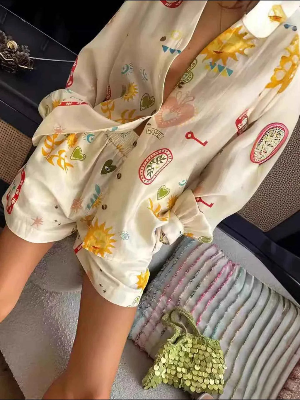 Printed Long Sleeve Shirt and Shorts Set a82da5e8-eea9-444f-a043-1ce0c6aba236-Max-Origin