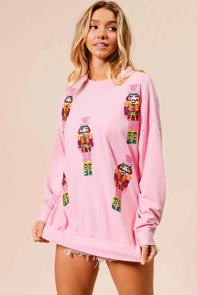 BiBi Sequin Nutcrackers Embroidery Christmas Sweatshirt a83a99e4d74a4ea5b5f3ecfb0b578b92-Max-Origin