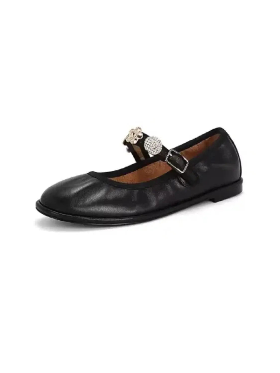 Round Toe Flats Loafers Black a84566a6-3e73-4d5e-aa0f-f8be7452e89b-Max-Origin