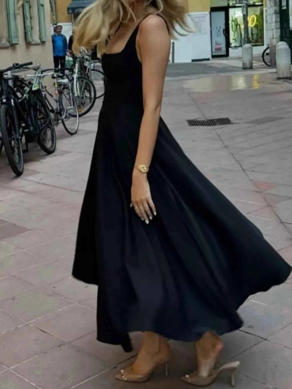 Square Neck Wide Strap A-Line Dress a852c463-184d-46c9-b83e-e6e4aa3a1371-Max-Origin