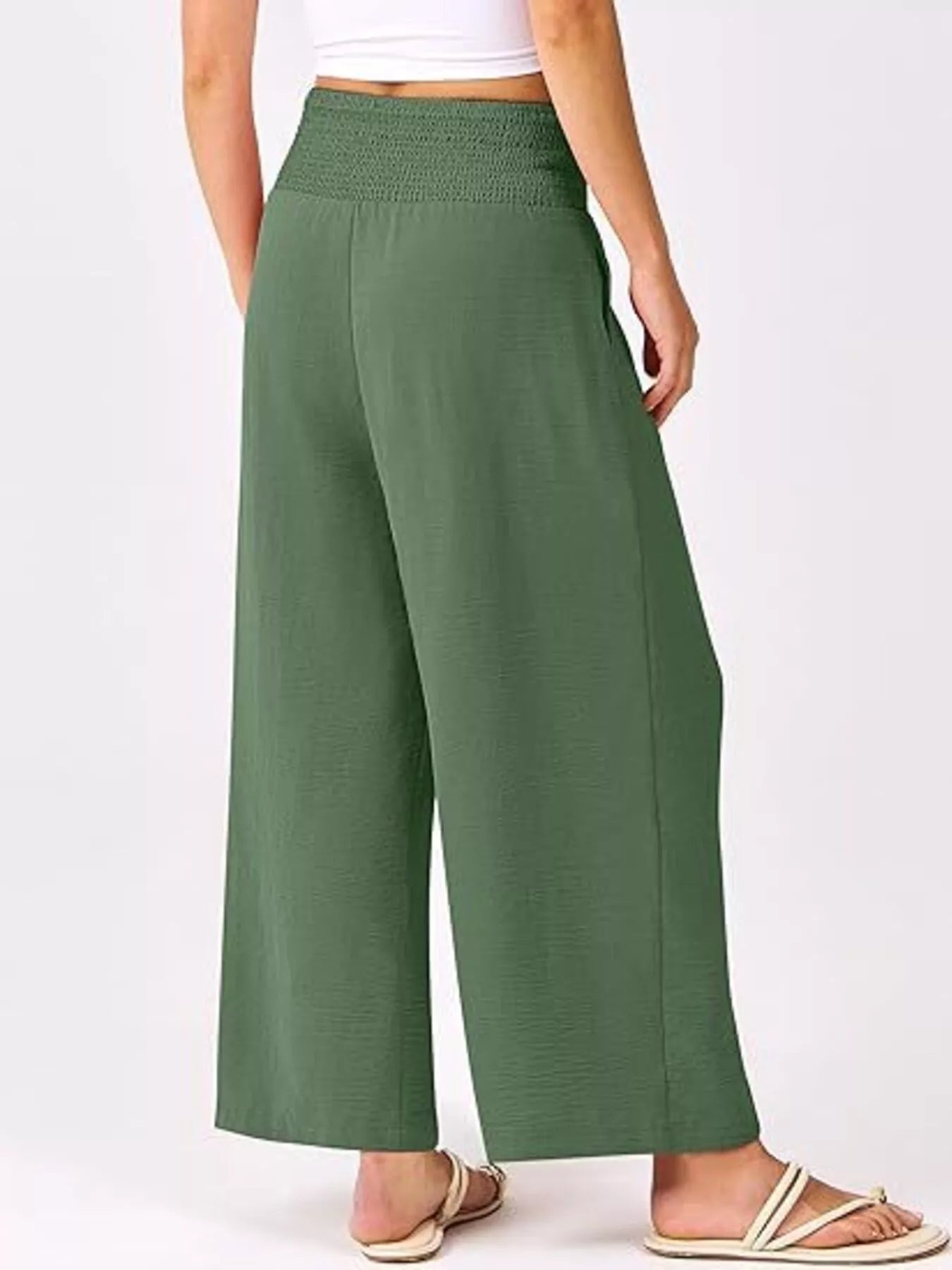Wide Leg Smocked High Waist Pants a85373782e864a6a9411d0eb9b54305f-Max-Origin