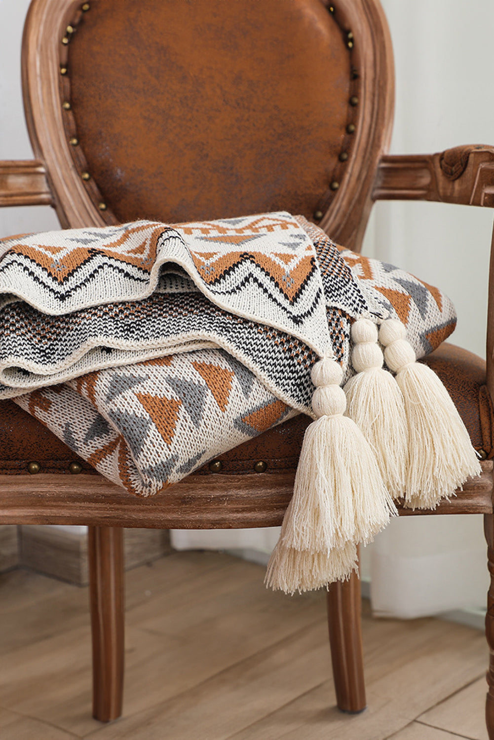 Parchment Boho Tassel Winter Throw Blanket a85534da7f633fae