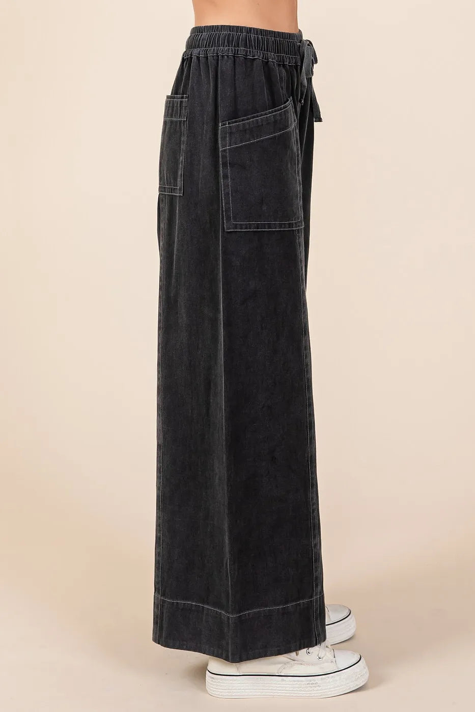 Mittoshop Mineral Wash Wide Leg Elastic Waist Twill Pants a89c6dc28dc64ec4891fd87b6c94165c-Max-Origin