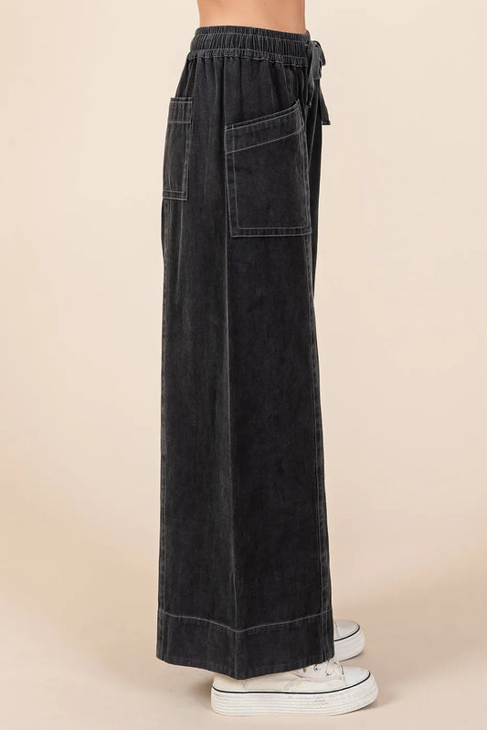 Mittoshop Mineral Wash Wide Leg Elastic Waist Twill Pants a89c6dc28dc64ec4891fd87b6c94165c-Max-Origin