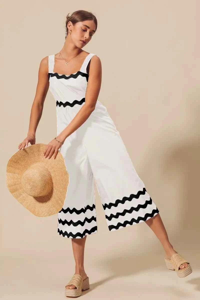 SO ME Scallop Ric Rac Trimmed Wide Leg Jumpsuit IVORY BLACK a8a33e18c2fc4ababa35d35be36ebd94-Max-Origin