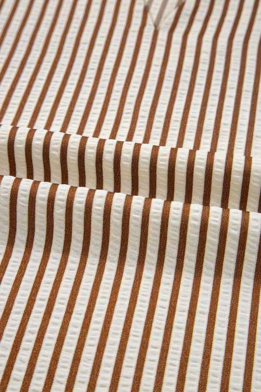 Blair Tied Cuffs Seersucker Blouse a8af00a4-5408-46e4-b791-4a62161876d8