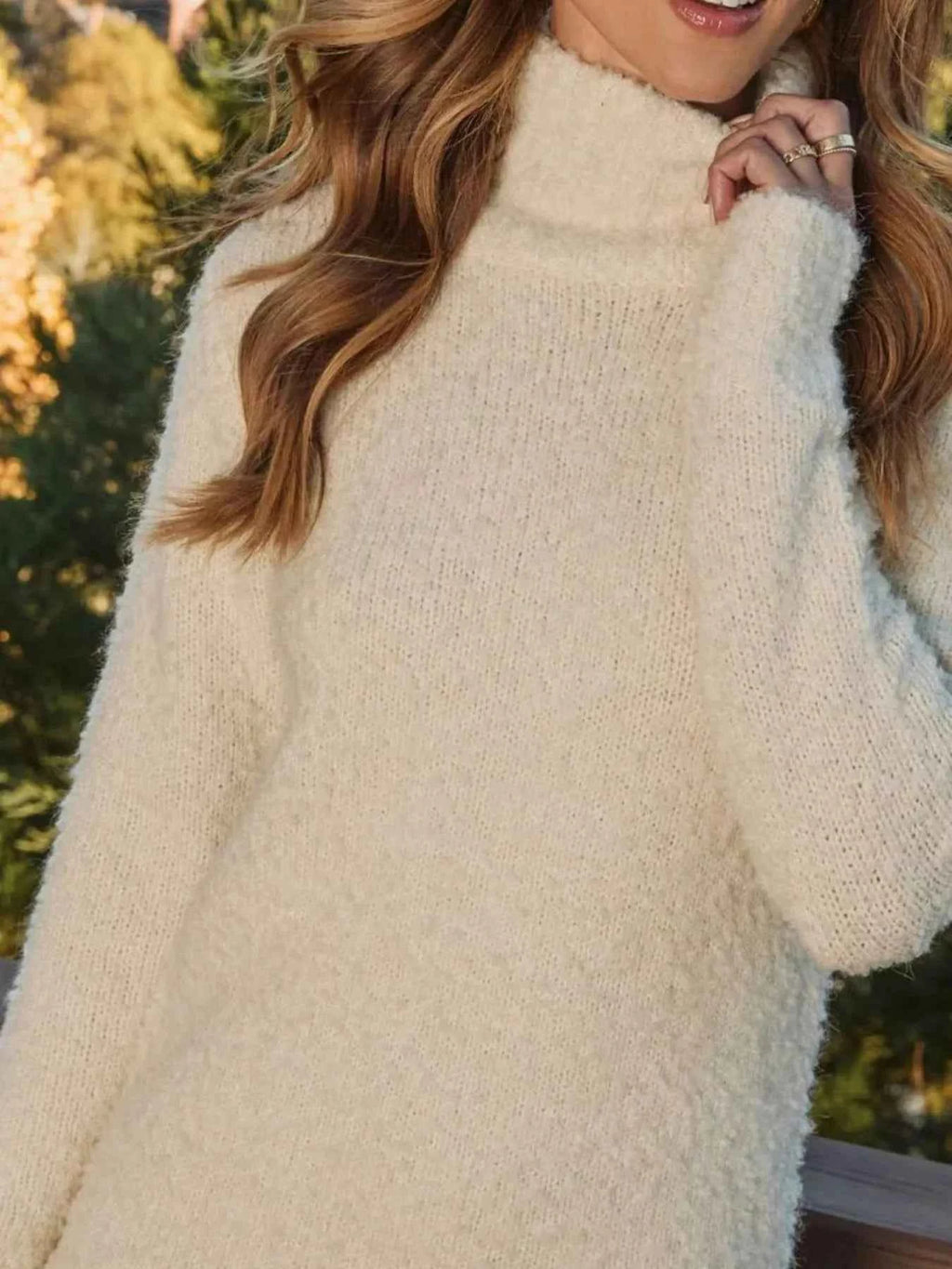 Fringe Turtleneck Long Sleeve Sweater Dress a8c1a276-f277-4fe8-9309-877835714d92-Max-Origin