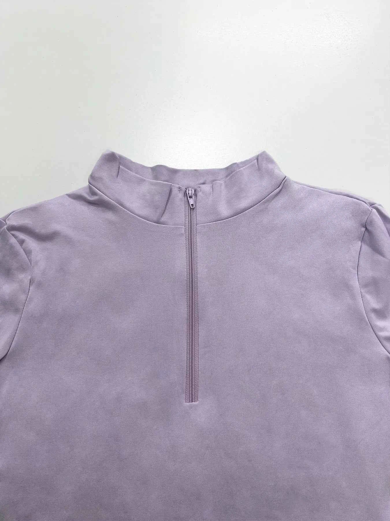 Half Zip Long Sleeve Crop T-Shirt a8cf83e3-1b3f-4b38-9323-63a89871e0c5-Max-Origin