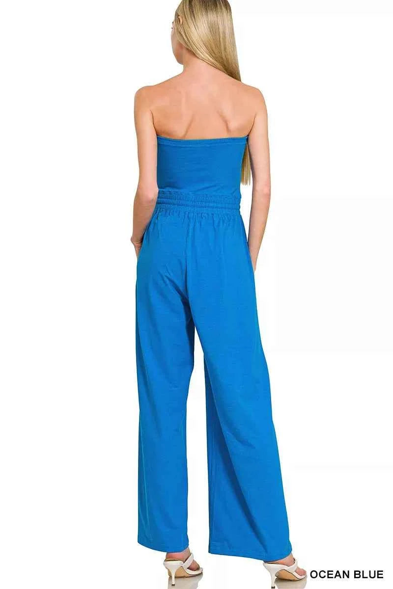 Zenana Tube Top Jumpsuit with Drawstring Waist a8de680cc5a24ac1aa20ae75ed6506fc-Max-Origin