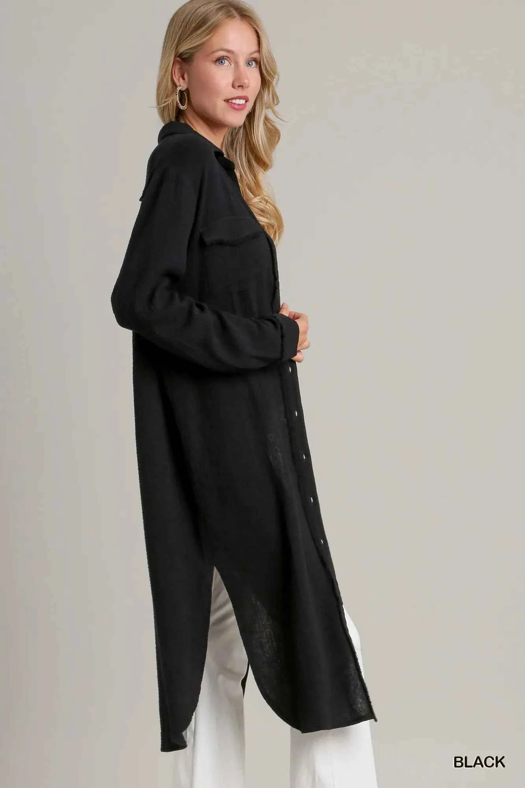 Umgee Cotton Gauze Button Down Shirt Dress a8eb9ad3-b733-44ab-ab60-b4f903d9abe6-Max-Origin