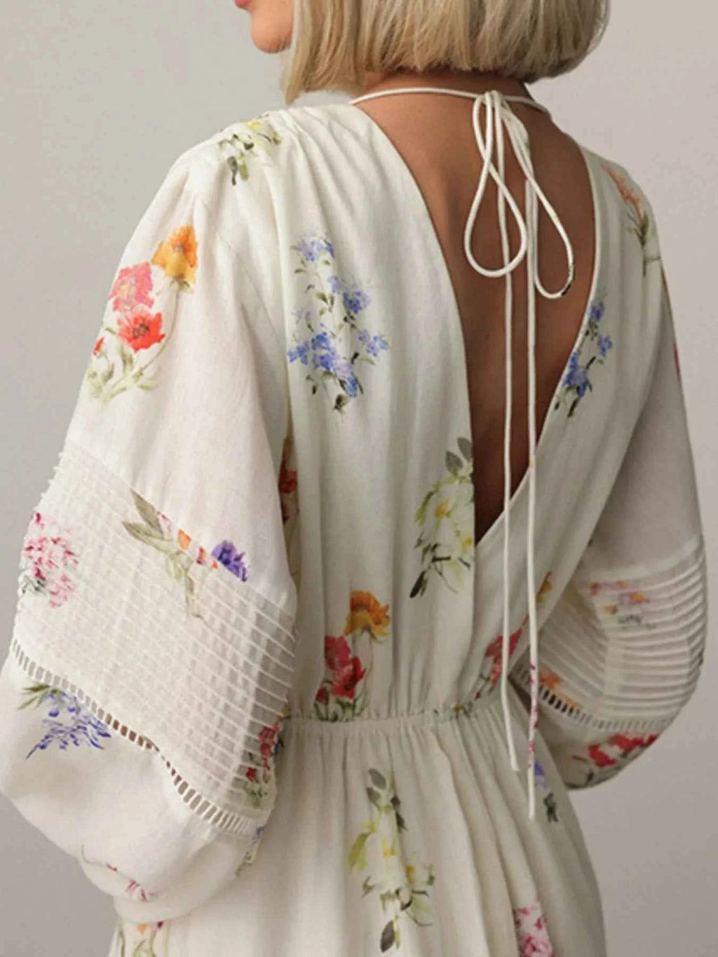 Floral Print Long Sleeve Midi Dress a8f94d5d-2434-4147-b426-029cc9de6f5a-Max-Origin