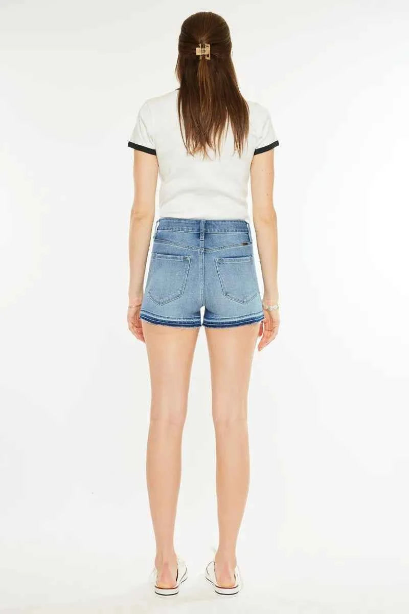 Kancan High Rise Release Hem Denim Shorts a924eb70f63c48fca70bc9ffb2983bfd-Max-Origin