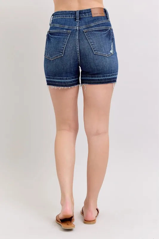 Full Size High Waist Tummy Control Destroy Release Hem Denim Shorts Plus Size a92c670231e64650b28ebab5053884cb-Max-Origin