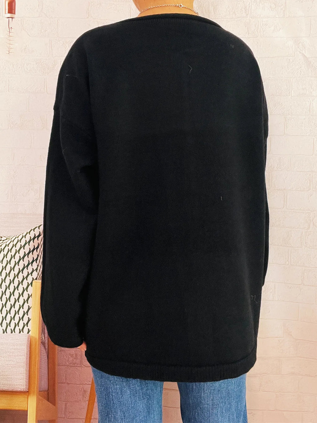One Button Front Drop Shoulder Cardigan a93692fa95974b9d9d684d050d6417db-Max-Origin
