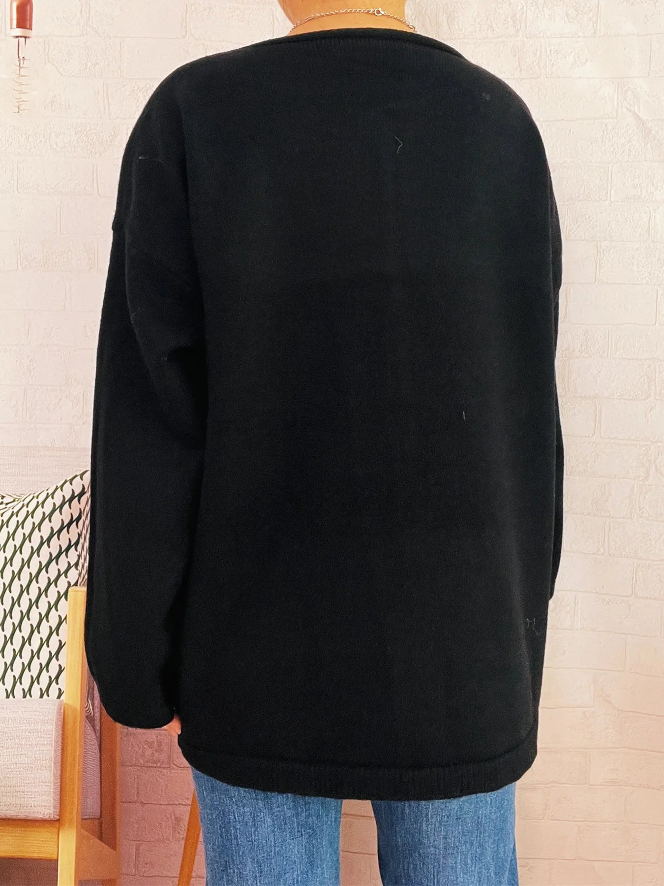 One Button Front Drop Shoulder Cardigan a93692fa95974b9d9d684d050d6417db-Max-Origin