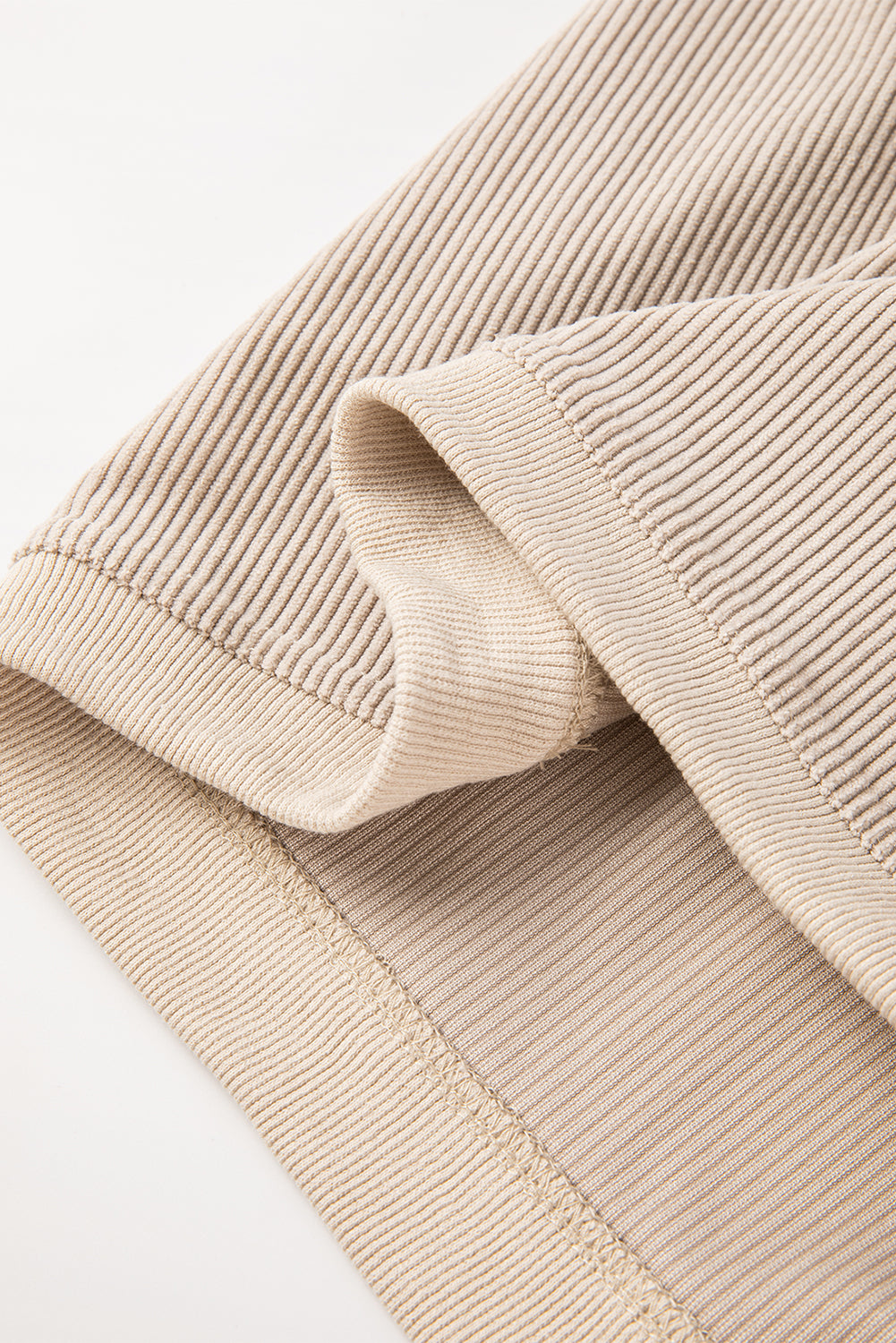White Drop Shoulder Rib Knit Oversized Sweatshirt a9388464f3157ad7