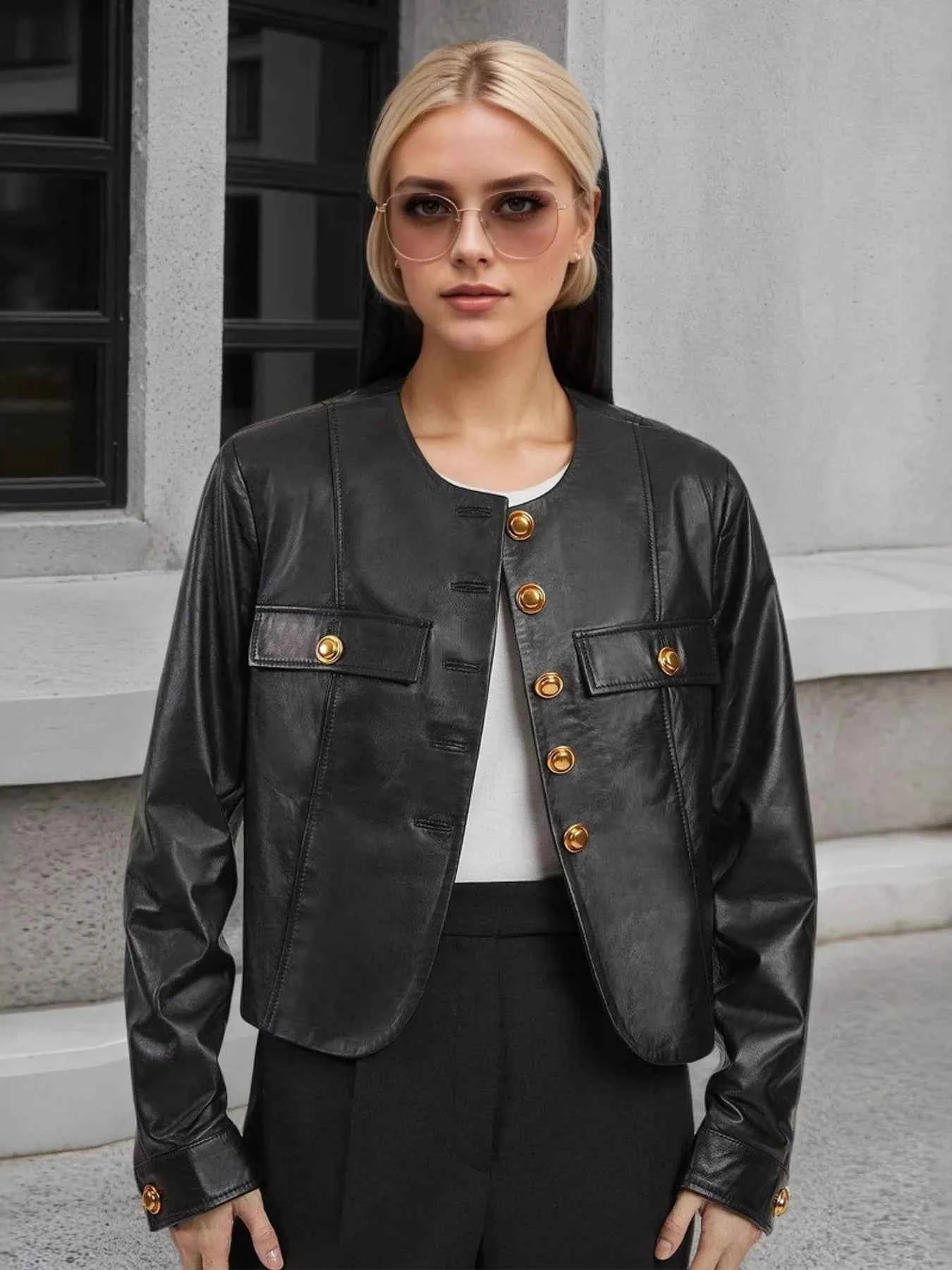 Button Up Long Sleeve Jacket Black a93d4c876f4142ffb454d8f4375d6770-Max-Origin