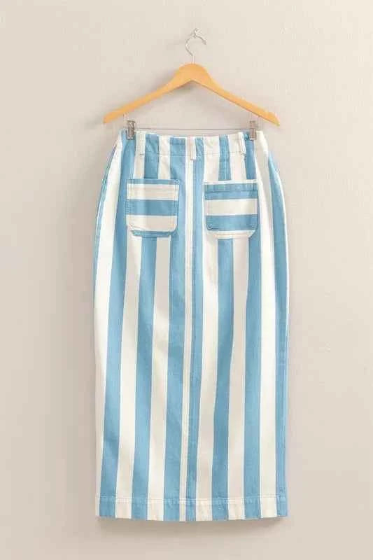 HYFVE Striped Pocket Detail Maxi Skirt a942efe2e4f94e6582cf00a4ed6275b0-Max-Origin