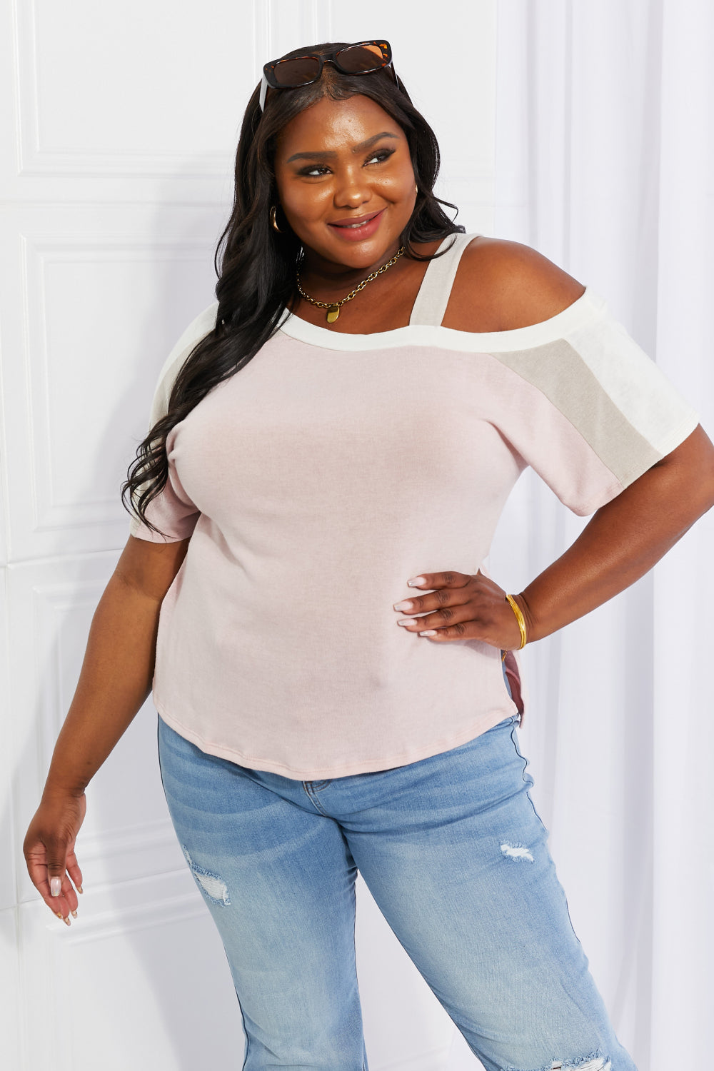 Andree by Unit Full Size Something Simple Cold Shoulder Tee a947c96979504815b9d5ea2e757d5921-Max