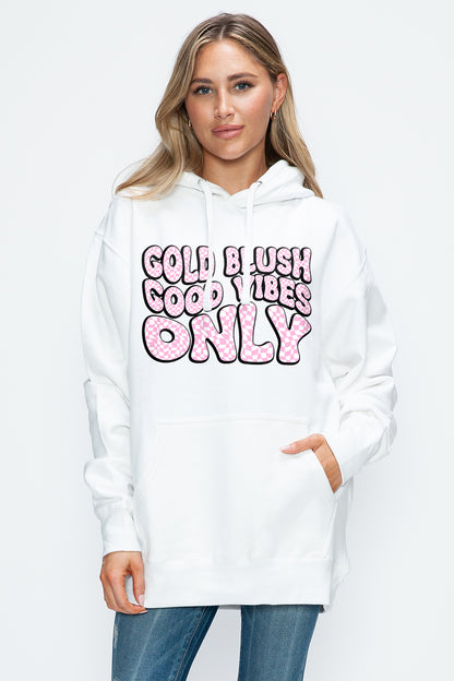 Simply Love Full Size Letter Graphic Long Sleeve Drawstring Hoodie