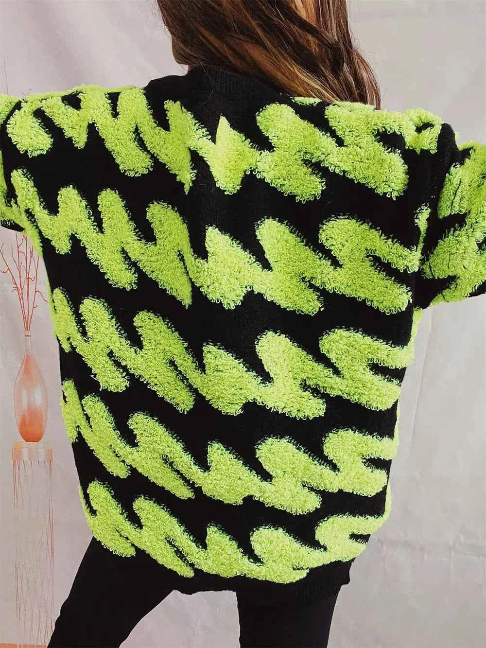 Ribbed Striped Dropped Shoulder Sweater a96531d55e434acf8c00beb31f98c78c-Max