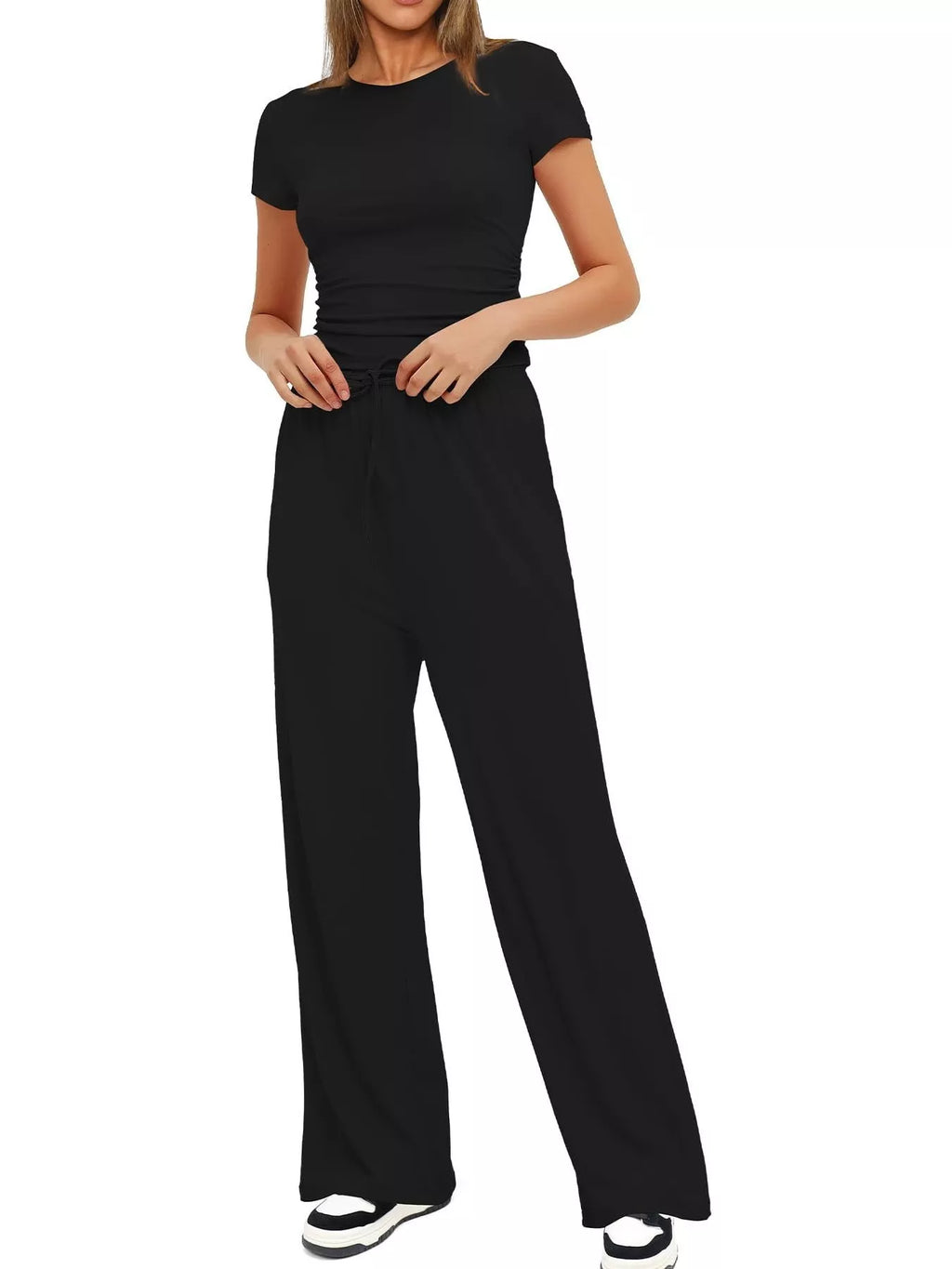 Round Neck Short Sleeve T-Shirt and Pants Set a96a81d9fbfd40d0a4c2fb3ff8b63f85-Max-Origin