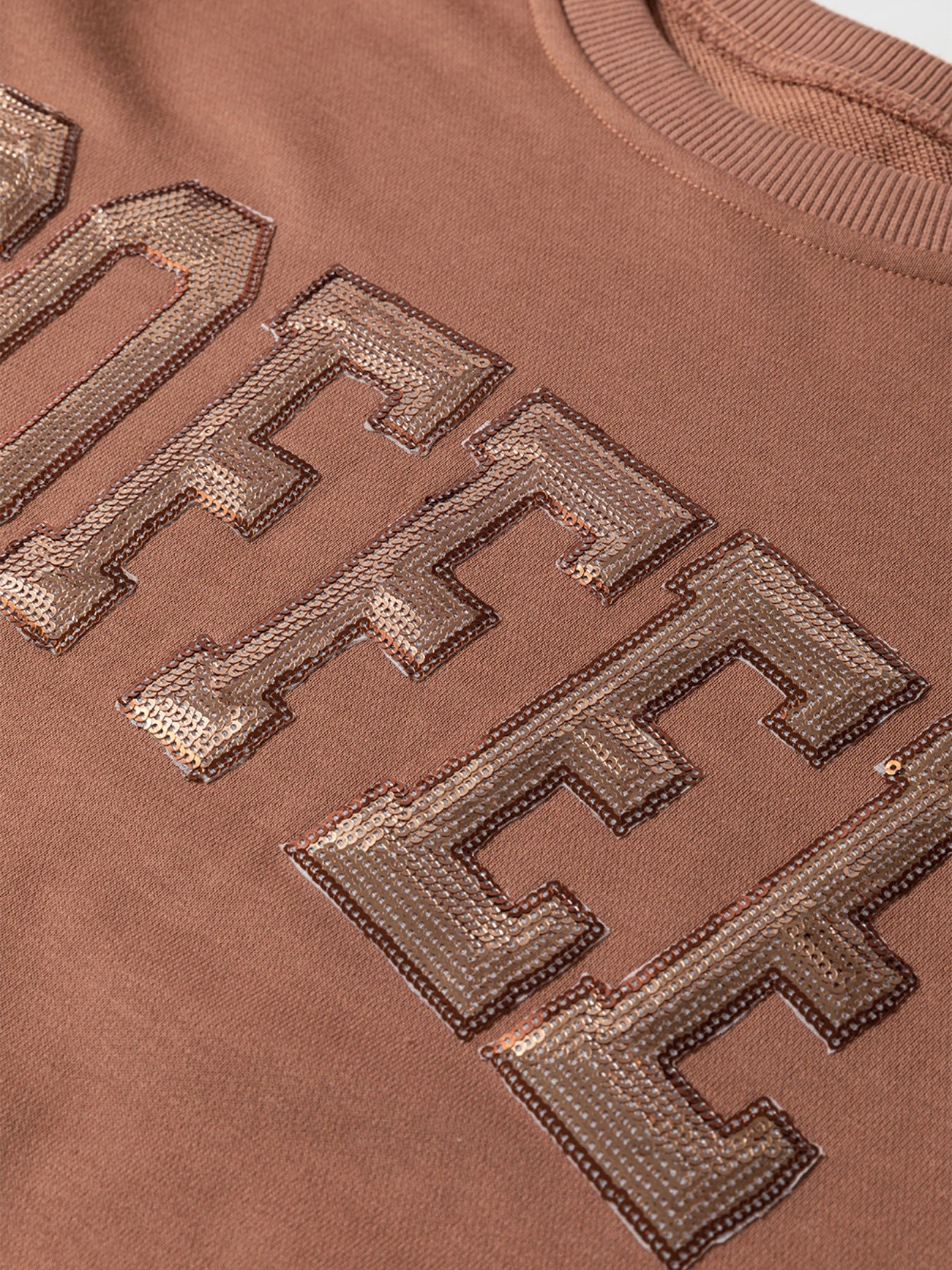 COFFEE Round Neck Sweatshirt and Shorts Set a970ac5a-47d4-46d0-a519-712dba68dc00-Max