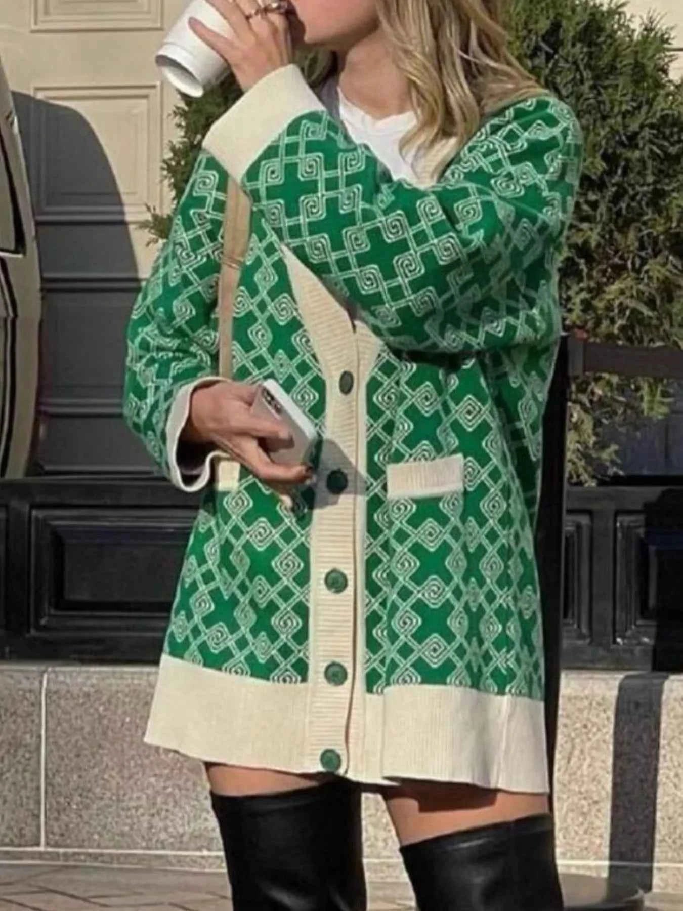 Geometric Pattern Button-Down Cardigan a9858c14-bc1b-452d-9e14-9900be6e532a-Max-Origin