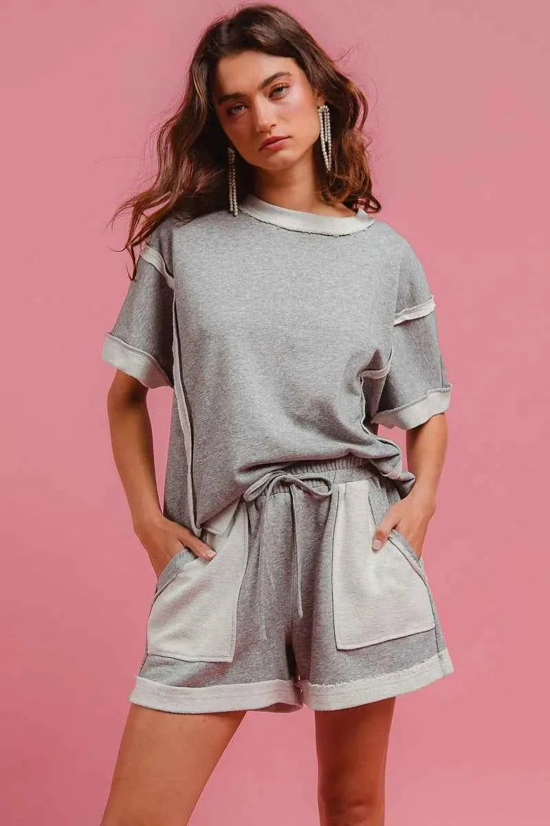 BiBi French Terry Knit Shorts with Side Pocket a994a6111a5d461fa972b6ef75bba38b-Max-Origin