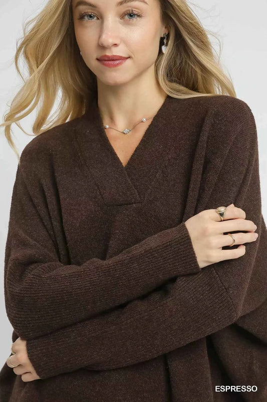 V-Neck Sweater with Wide Trim Detail a9cf9144-9339-411a-a9db-2d404d273498-Max-Origin