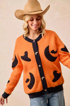 BiBi Halloween Witch Hat Moon Bat Artwork Cardigan a9e39bba55f94a6e8a99a327cca6442c-Max-Origin