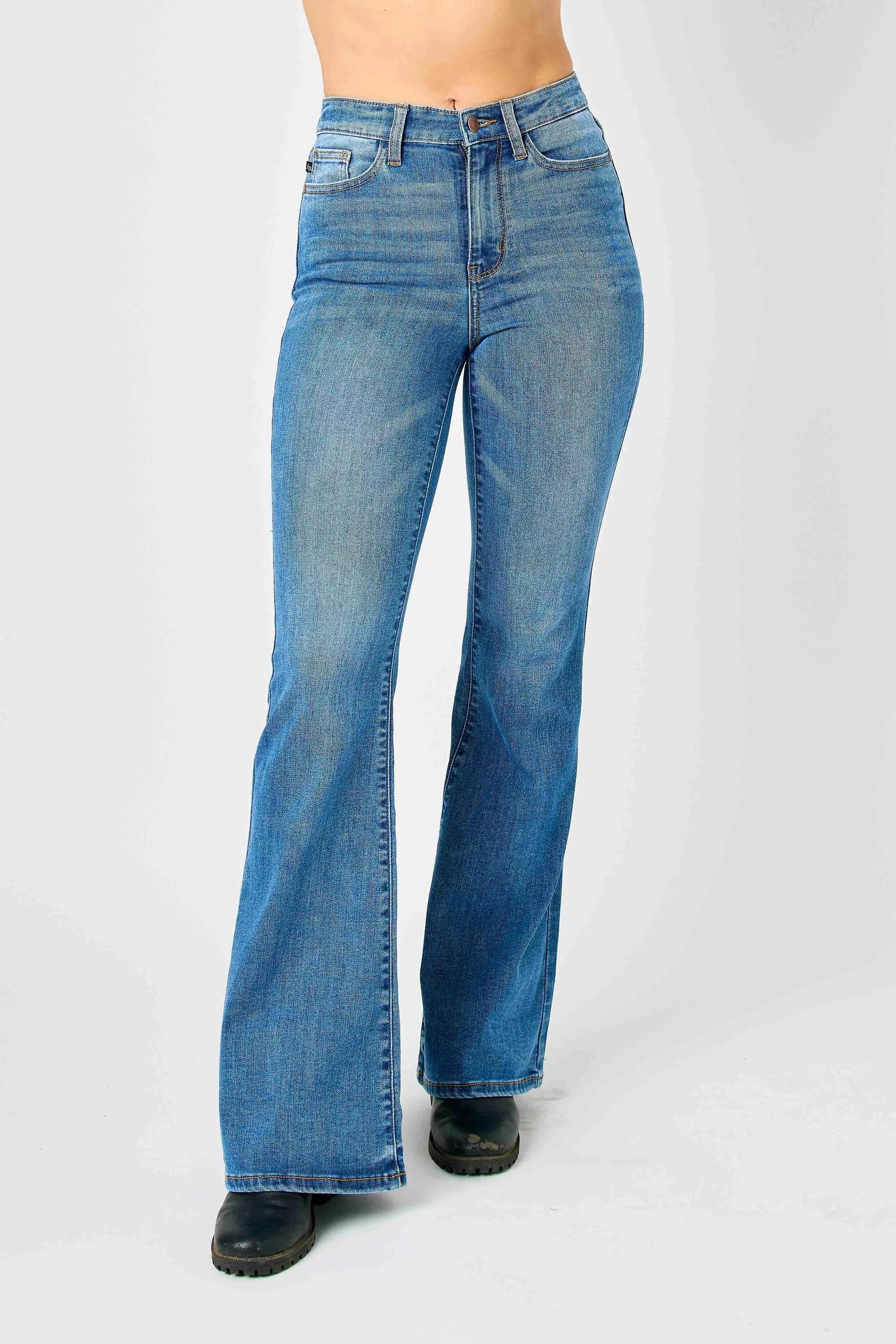 Judy Blue Full Size Hw Classic Flare Jeans Plus Size MD a9fa2300da414a0a9627d4bc975dd969-Max-Origin