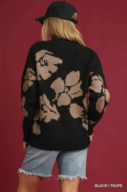 Floral Long Sleeve Sweater aa10f9f0-9942-4266-a655-c6d8a7eb8d5a-Max-Origin