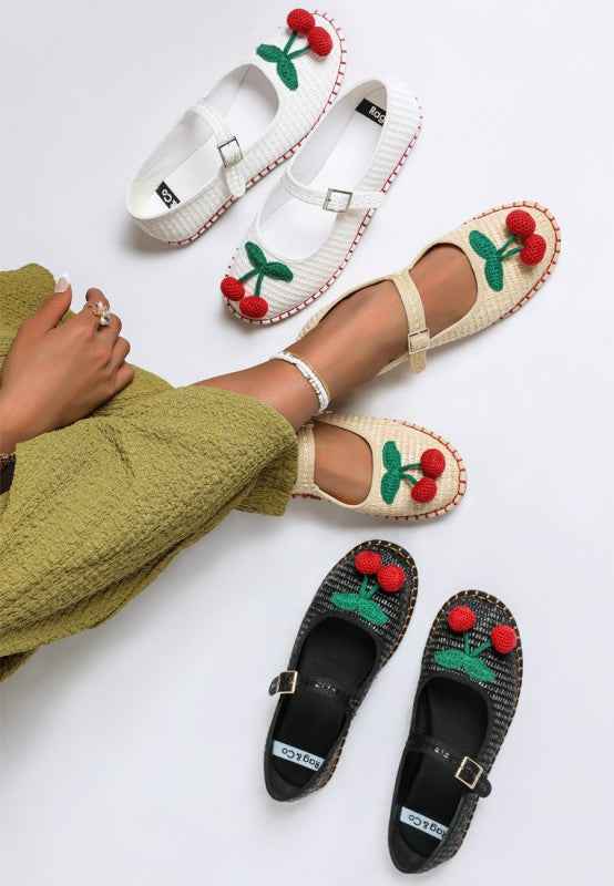 Brunch Date Cherry Accent Mary Jane Flats aa238981-a186-473b-bbcc-13eb075bf167