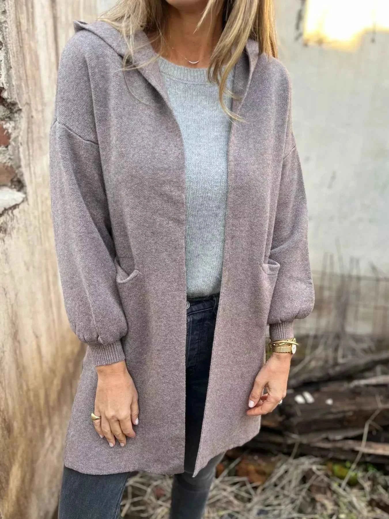 Full Size Open Front Drop Shoulder Hooded Cardigan Plus Size Light Purple aa2d93d7-a2f0-4f43-afb8-acc0bcbd29d3-Max-Origin