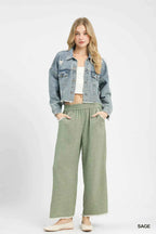 Umgee Frayed Hem Wide Leg Pants aa480d20-5af4-4976-ac22-e8e14b417fb9-Max-Origin